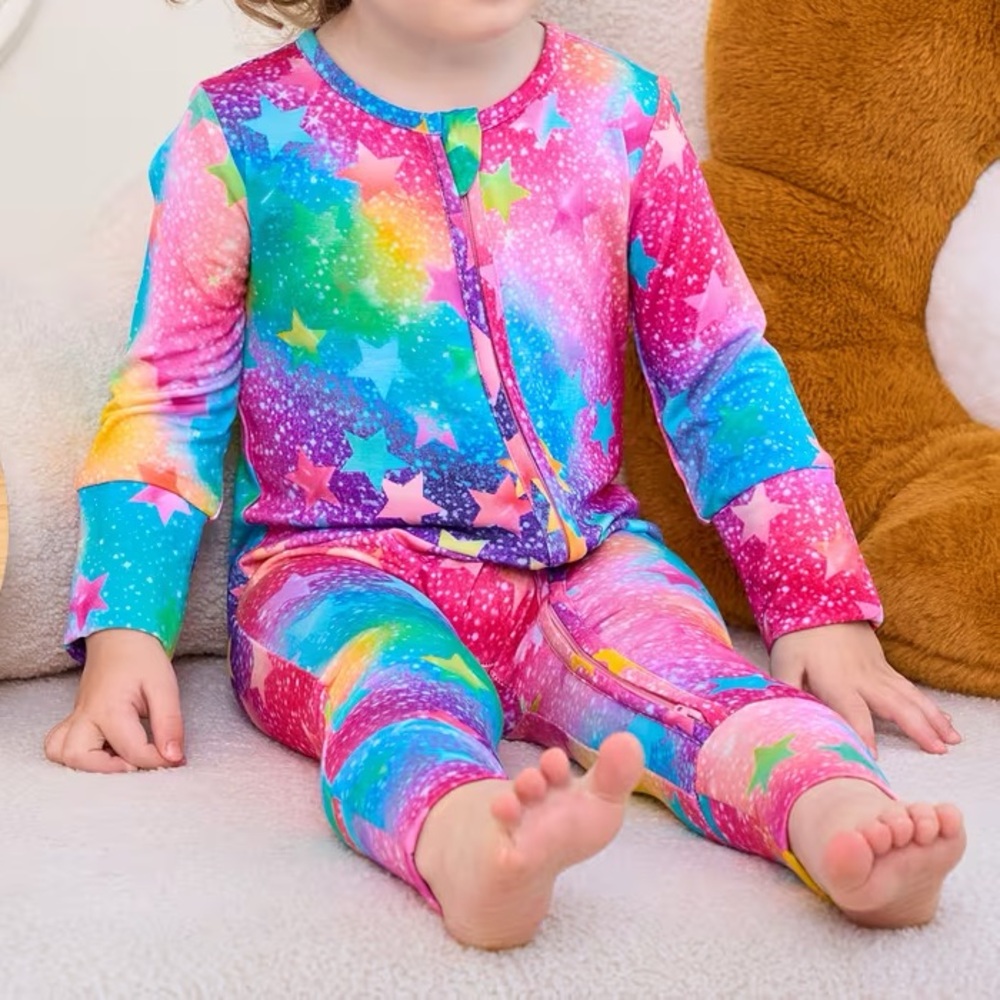 (NWT) Poshtot star print bamboo convertible zippy